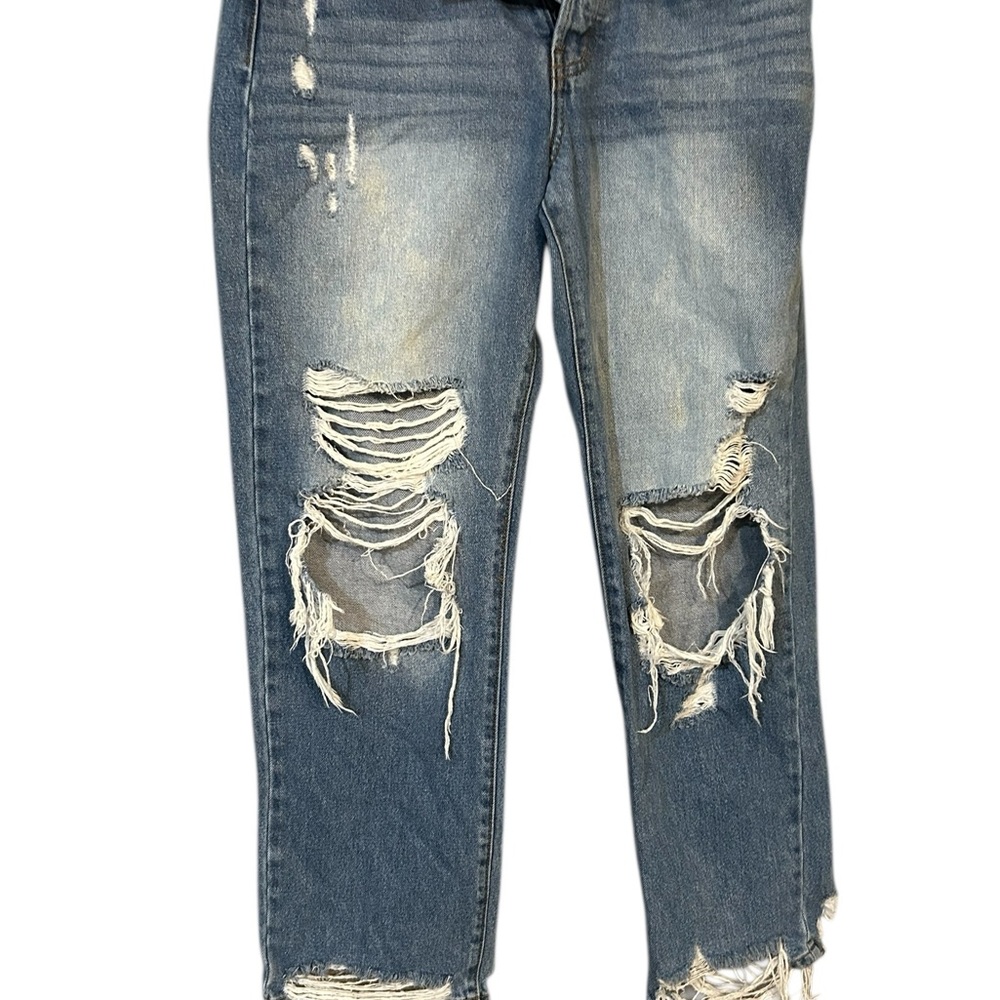 Cello Distressed Blue Boyfriend Jeans